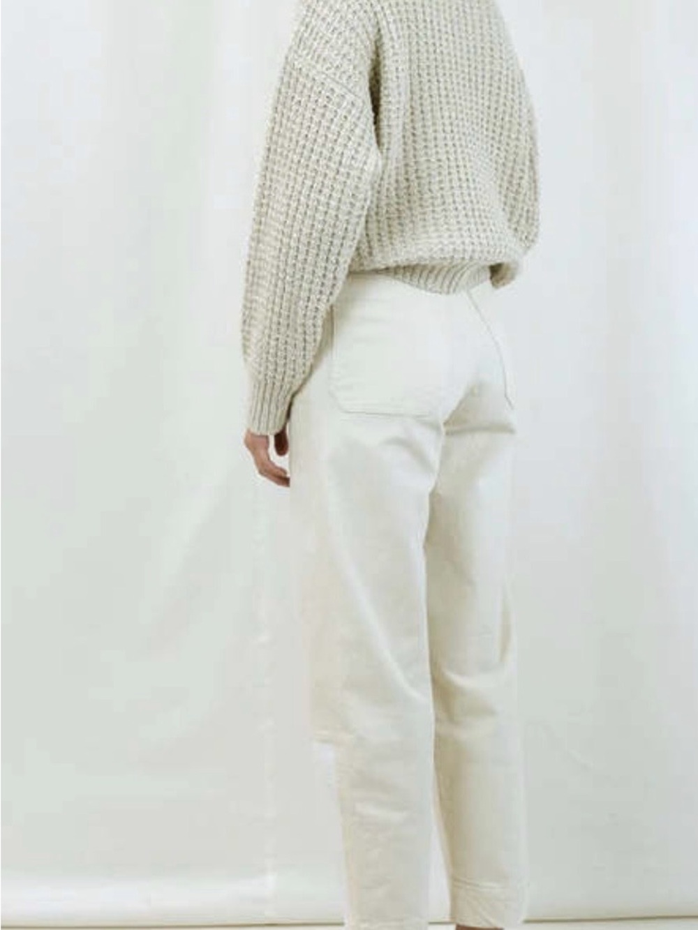 Micaela Greg Seamed Jean Ivory Patch XS - Picture 2 of 8